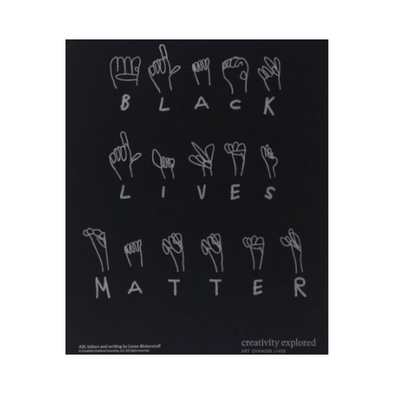 ASL Black Lives Matter Letterpress Print