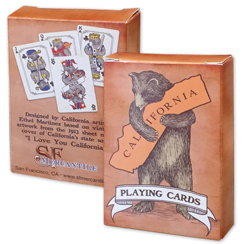 California Bear Hug Playing Cards - Oakland Museum of California Store